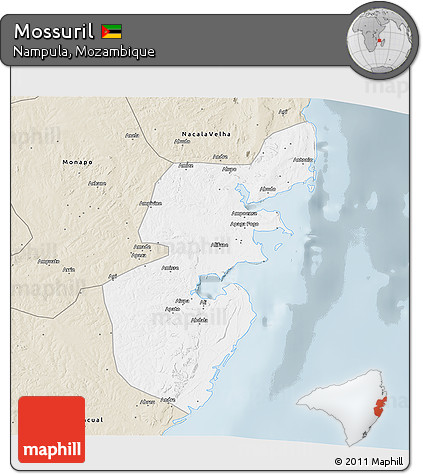 Classic Style 3D Map of Mossuril