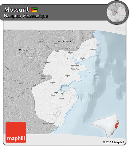 Gray 3D Map of Mossuril