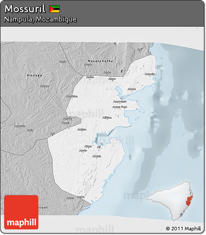 Gray 3D Map of Mossuril
