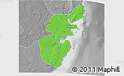 Political 3D Map of Mossuril, desaturated