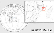 Blank Location Map of Mossuril, within the entire country