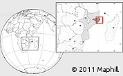 Blank Location Map of Mossuril, highlighted country, highlighted parent region, within the entire country