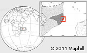 Blank Location Map of Mossuril, highlighted country, highlighted parent region
