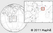 Blank Location Map of Mossuril, highlighted parent region, within the entire country