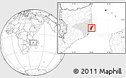 Blank Location Map of Mossuril, highlighted parent region