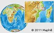 Physical Location Map of Mossuril, highlighted parent region, within the entire country