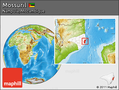 Physical Location Map of Mossuril, highlighted parent region