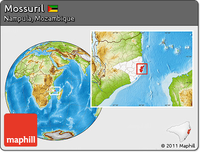 Physical Location Map of Mossuril, highlighted parent region