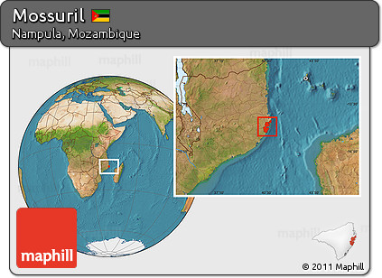 Satellite Location Map of Mossuril