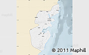 Classic Style Map of Mossuril, single color outside