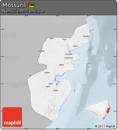 Gray Map of Mossuril, single color outside