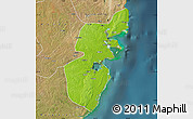 Physical Map of Mossuril, satellite outside