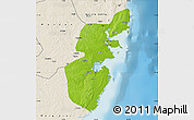 Physical Map of Mossuril, shaded relief outside