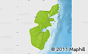 Physical Map of Mossuril, single color outside