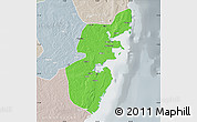 Political Map of Mossuril, lighten, semi-desaturated
