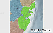 Political Map of Mossuril, semi-desaturated