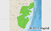 Political Map of Mossuril, shaded relief outside