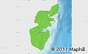 Political Map of Mossuril, single color outside