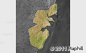 Satellite Map of Mossuril, darken, desaturated