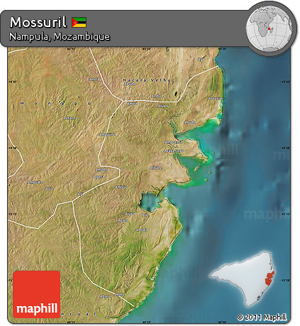 Satellite Map of Mossuril