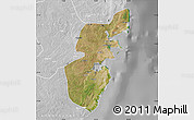 Satellite Map of Mossuril, lighten, desaturated