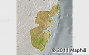 Satellite Map of Mossuril, lighten, semi-desaturated
