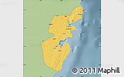 Savanna Style Map of Mossuril, single color outside