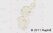 Shaded Relief Map of Mossuril, cropped outside