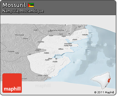 Gray Panoramic Map of Mossuril