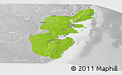 Physical Panoramic Map of Mossuril, lighten, desaturated