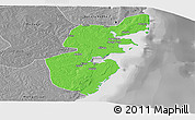 Political Panoramic Map of Mossuril, desaturated