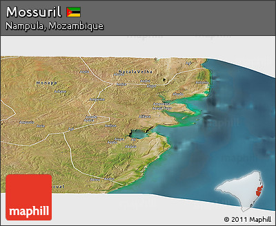 Satellite Panoramic Map of Mossuril