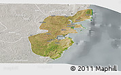 Satellite Panoramic Map of Mossuril, lighten, semi-desaturated