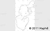 Blank Simple Map of Mossuril, cropped outside