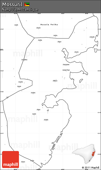 Blank Simple Map of Mossuril