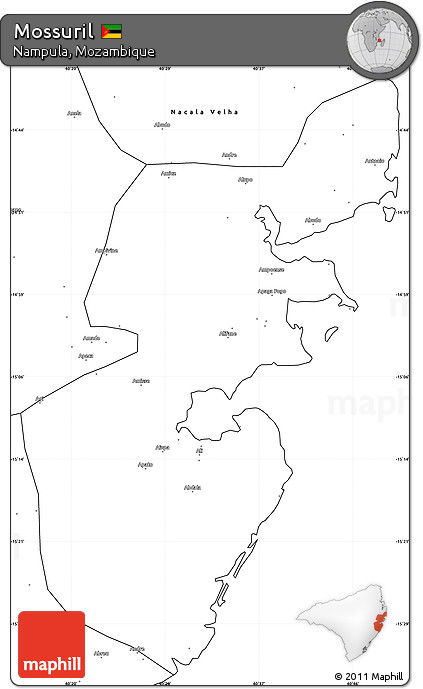 Blank Simple Map of Mossuril