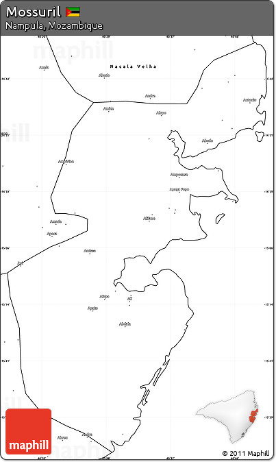 Blank Simple Map of Mossuril
