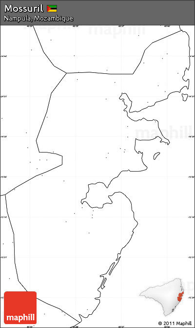Blank Simple Map of Mossuril, no labels