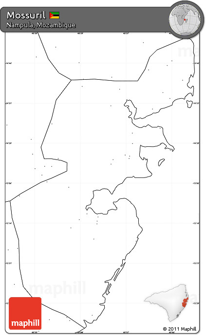 Blank Simple Map of Mossuril, no labels