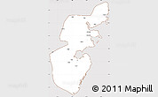 Classic Style Simple Map of Mossuril, cropped outside