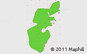Political Simple Map of Mossuril, cropped outside