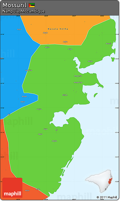 Political Simple Map of Mossuril