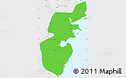 Political Simple Map of Mossuril, single color outside, borders and labels
