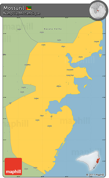 Savanna Style Simple Map of Mossuril