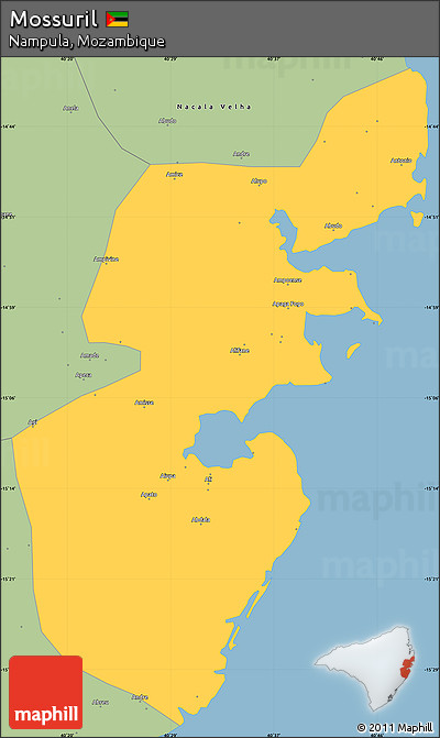 Savanna Style Simple Map of Mossuril