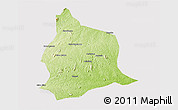 Physical 3D Map of Muecate, cropped outside