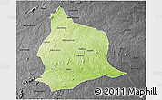 Physical 3D Map of Muecate, darken, desaturated