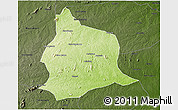 Physical 3D Map of Muecate, darken