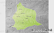 Physical 3D Map of Muecate, desaturated