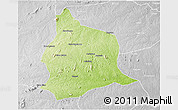 Physical 3D Map of Muecate, lighten, desaturated
